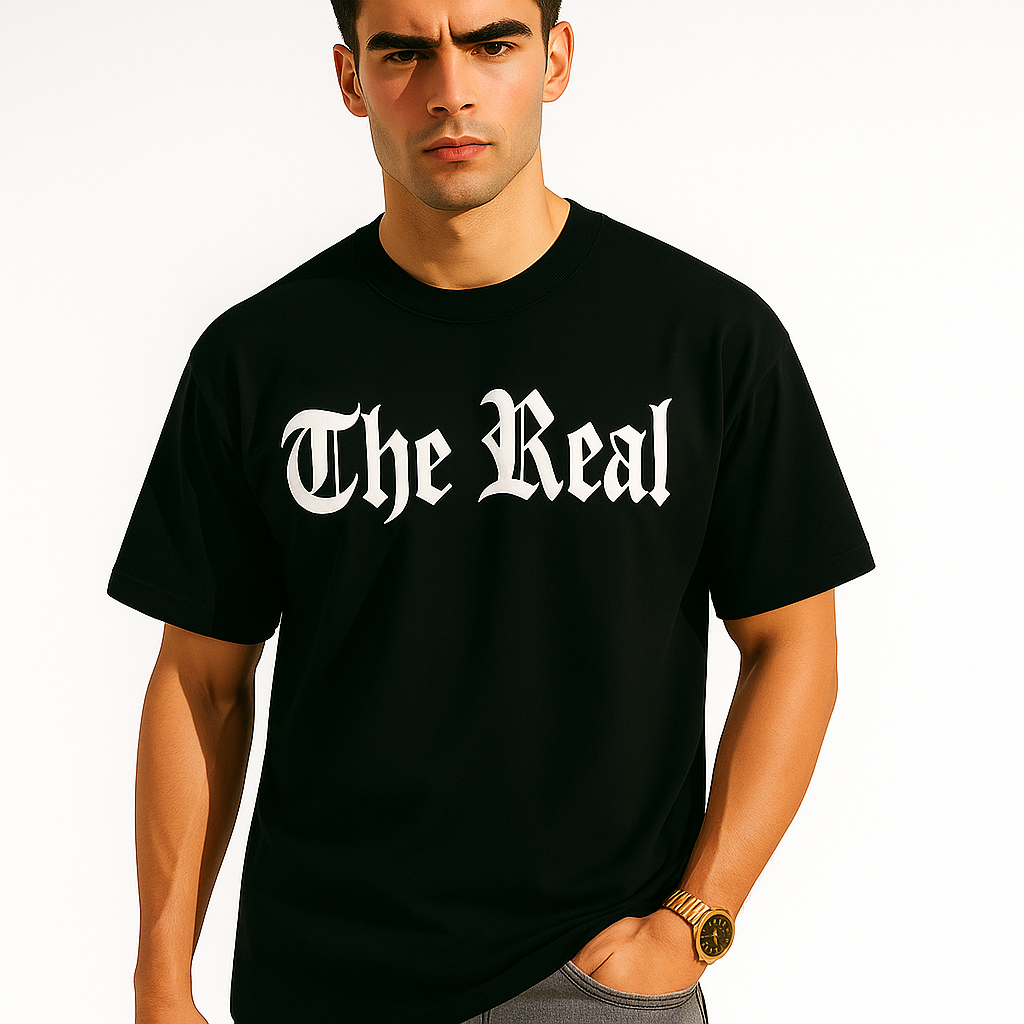 Keep It Real" Authenticity T-Shirt - Angel Wings Back Print | Stay True to Yourself