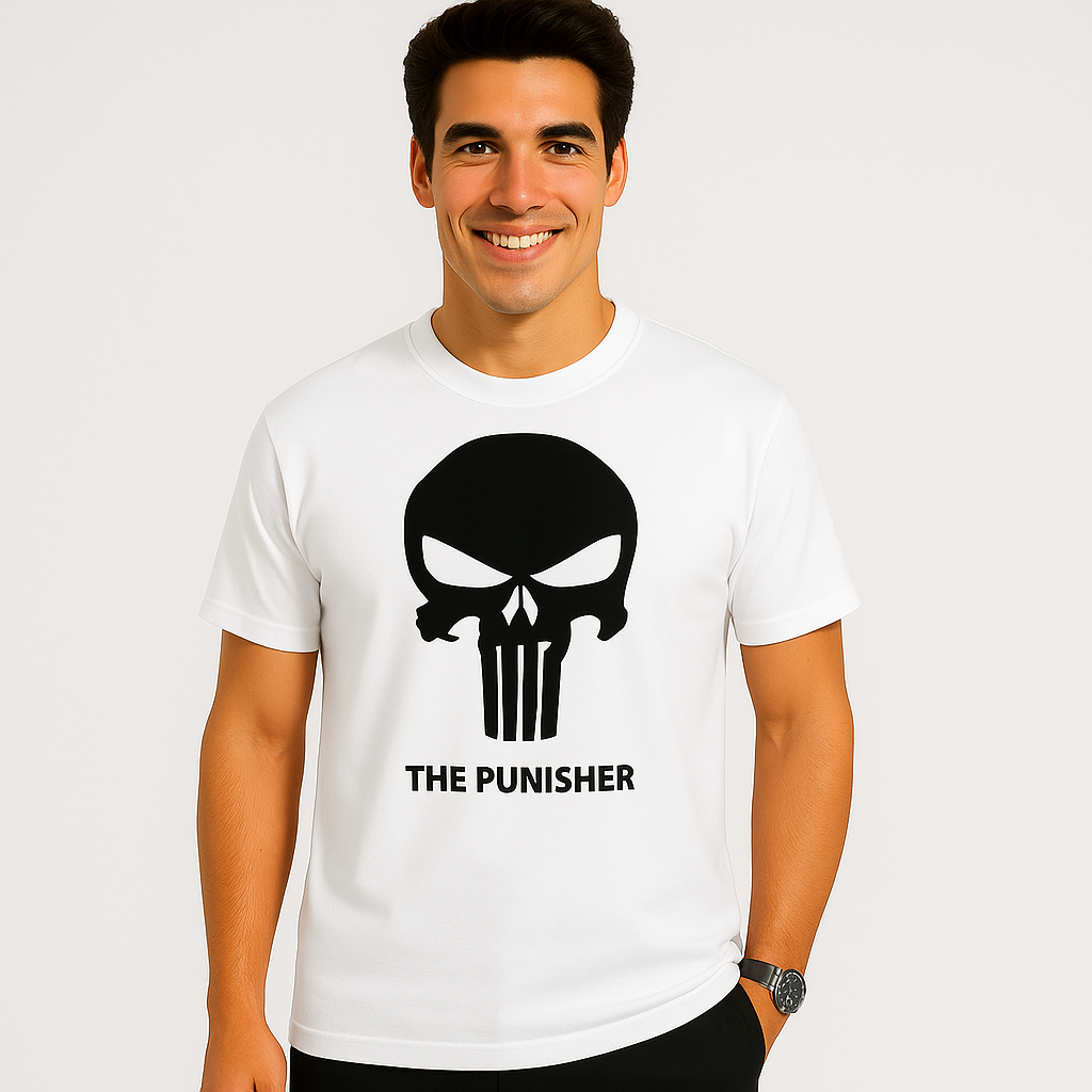 The Punisher Skull Logo T-Shirt - Classic Marvel Anti-Hero Graphic Tee