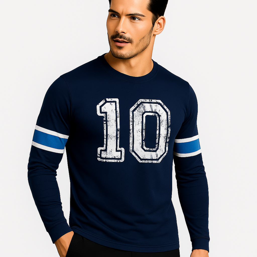 Navy 10 Shirt with Elegant Design