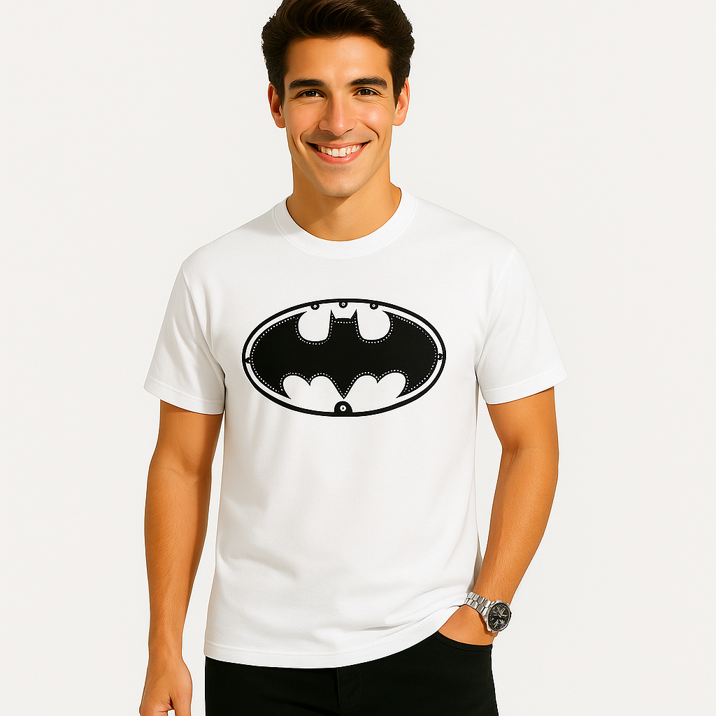 BATMAN HALF SLEEVE WHITE TEE