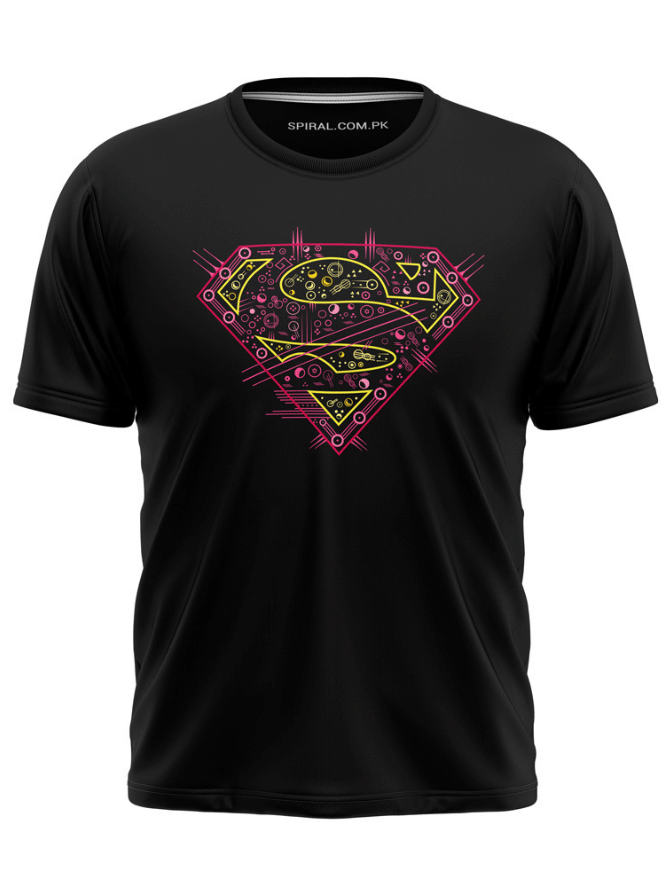 Superman Circuit Board Tech Logo T-Shirt - Electronic Superhero Graphic Tee