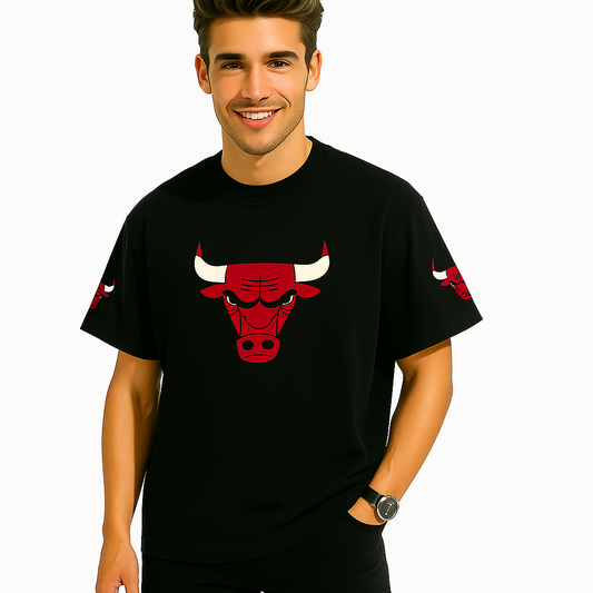 Chicago Bulls x Jordan #23 Drop Shoulder Oversized T-Shirt – Black