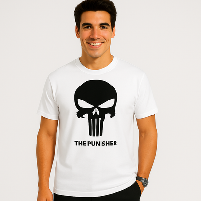 The Punisher Skull Logo T-Shirt - Classic Marvel Anti-Hero Graphic Tee