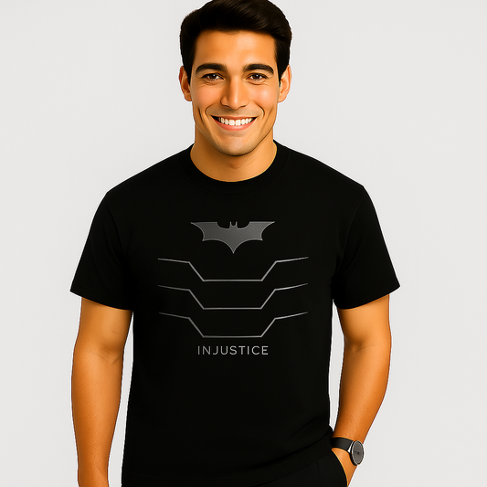 Batman Injustice Logo T-Shirt - Black