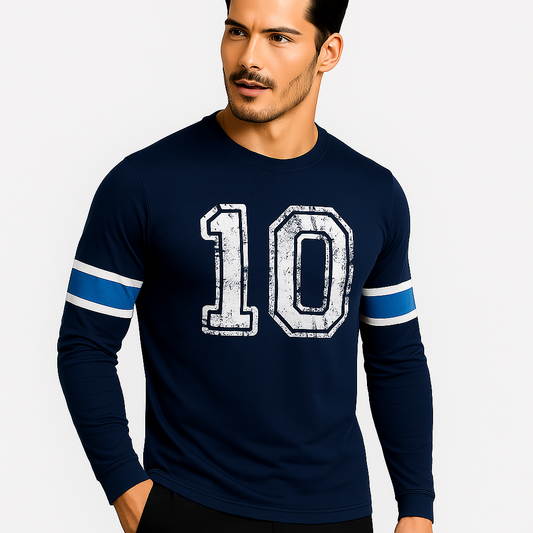 Navy 10 Shirt with Elegant Design
