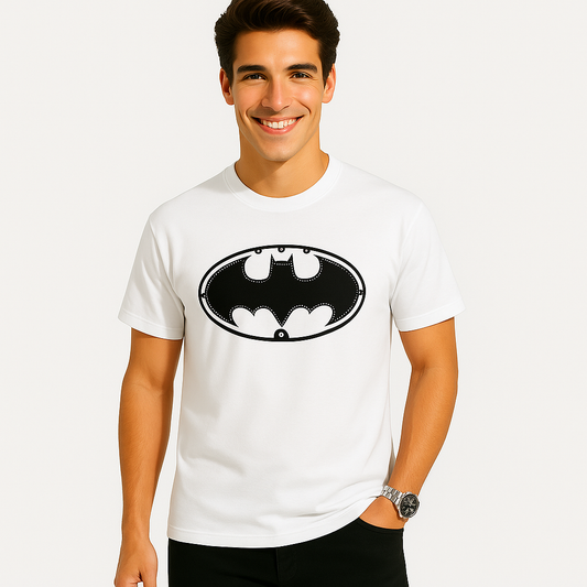 BATMAN HALF SLEEVE WHITE TEE