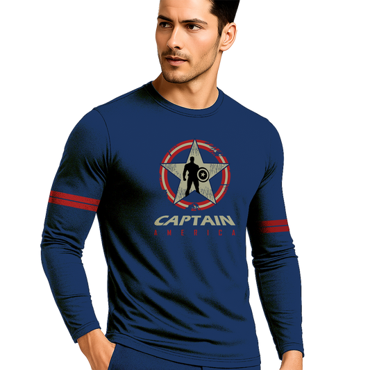 Captain america creative arm stripes full sleeve