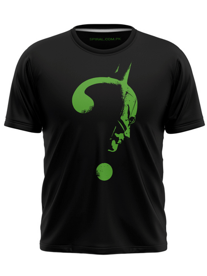 Riddler Question Mark Silhouette T-Shirt - Batman Villain Graphic Tee