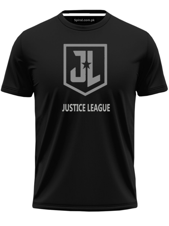 Justice League Logo Full Black T-Shirt