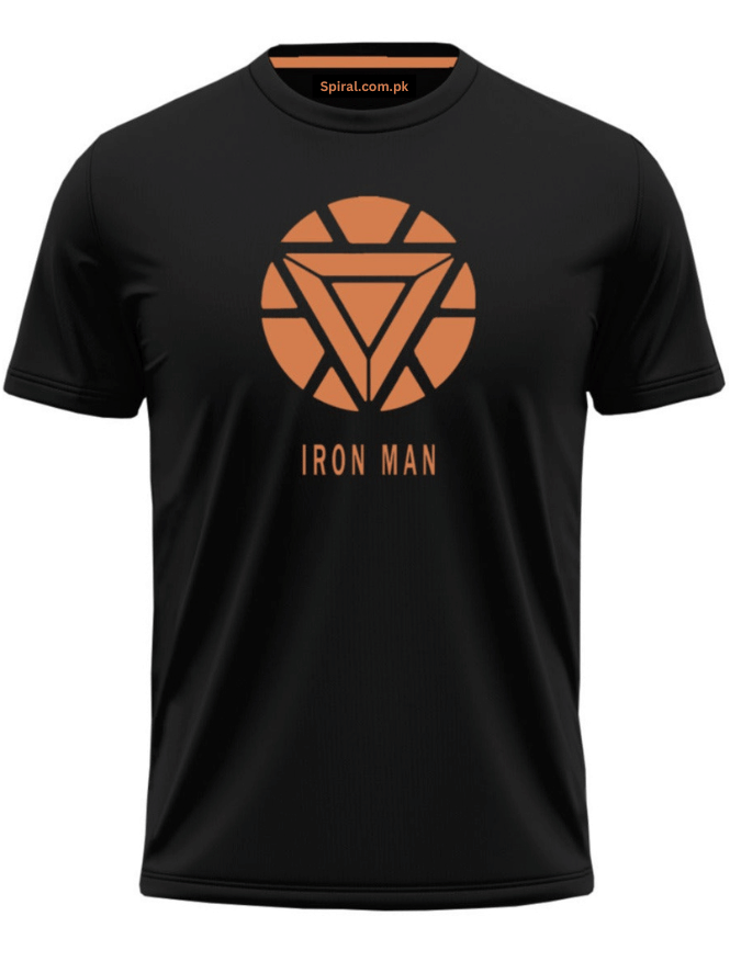 Iron Man Logo Black T-Shirt