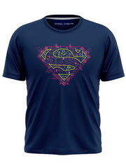 The Vibrant Man of Steel Navy T-Shirt- Super Summer Squad Collection