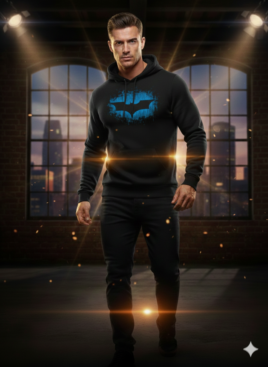 Bat Man Black  hoodie