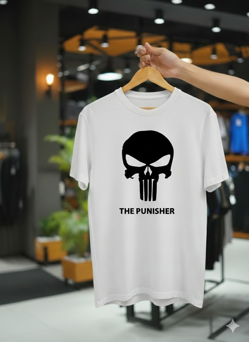 The Punisher Skull Logo T-Shirt - Classic Marvel Anti-Hero Graphic Tee