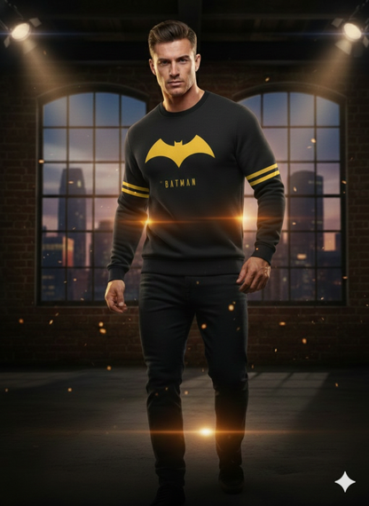 Bat man Black Sweat Shirt