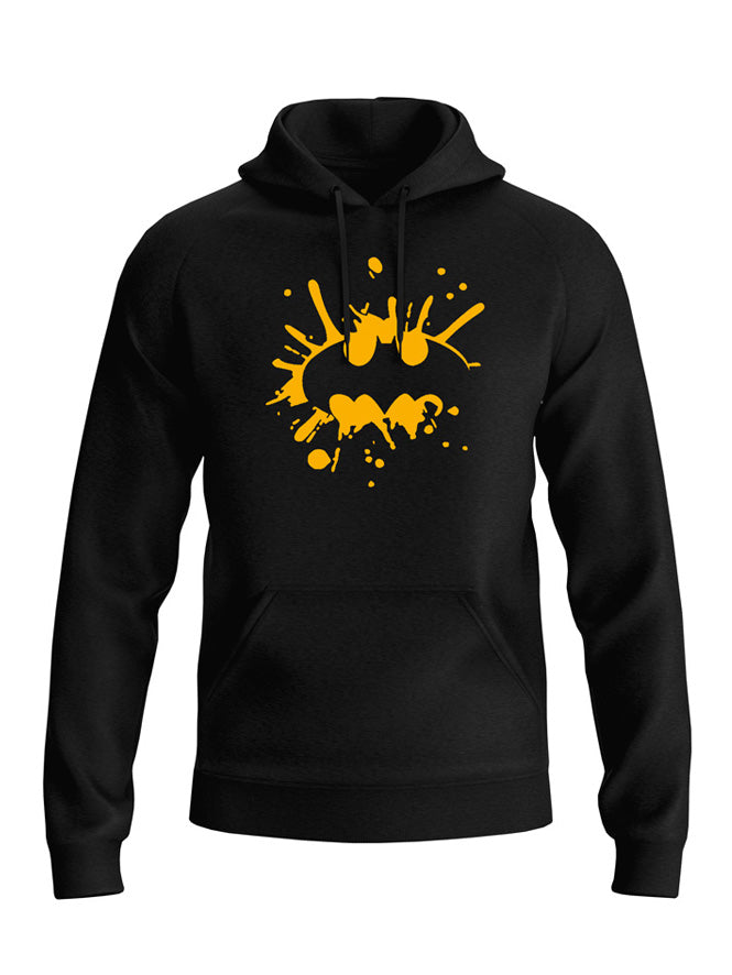 Bat Man yellow Black logo hoodie