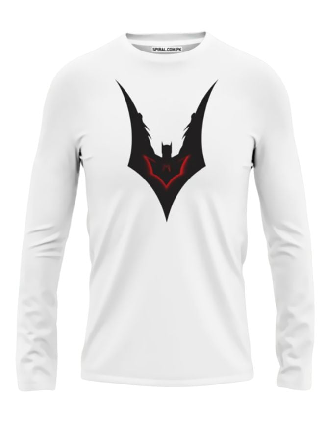 Dynamic Batman White Full Sleeve Shirt: Embrace the Dark Knight's Style!