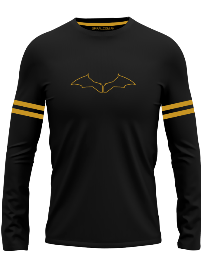 Black Mustard Batman Stripes Full Sleeve Shirt